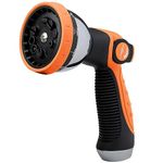 Almadirect Garden Hose Spray Gun - Water Hose Nozzle Heavy Duty - Hose Gun - Hose Sprayer Nozzle - Adjustable 10 patterns Thumb Control Hose Nozzle Best for Outdoor Watering, Gardening