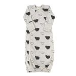 PARADE Organic Gowns - Signature Prints Grey Sheep 0-3 Months