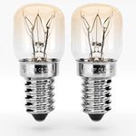 greate. 2X E14 Oven Bulb 15W - Oven Bulbs up to 300 Degrees Heat-Resistant for ovens, Grilling ovens, microwaves - Salt lamp Light Bulbs - Oven lamp with 75 lumens & 2700K - Oven Light, Cooker Bulb