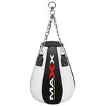 Maxx Black/White Heavy Duty Punch Bags - Uppercut, Triple, Angle, Wrecking & More (MAIZE BAG, BAG ONLY +CHAIN)