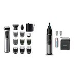 PHILIPS Multi Grooming Kit Mg7715/65,13-In-1 (New Model),Face,Head And Body - All-In-One Trimmer&Philips Nose Trimmer Nt3650/16,Cordless Nose,Ear&Eyebrow Trimmer,Gray, Unisex