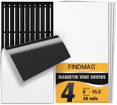 FINDMAG 4 Pack Magnetic Vent Covers, 8" x 15.5" High Strength Air Vent Covers for Home Floor, Wall, Ceiling Registers, HVAC and RV Airflow Control