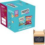 PROPERCHIPS - Multipack Box Barbecue and Salt & Vinegar Lentil Chips, Vegan Gluten Free Snacks 14g, 32 Packs, (16 bags of each flavour) (1 Box)