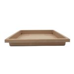 The HC Companies 14 Inch Accent Square Plastic Plant Saucer - Indoor Outdoor Plant Trays for Pots - 14"x14"x1.8", Sandstone