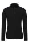 Mountain Warehouse Merino Mens Long Sleeved Thermal Baselayer Top - Lightweight, Breathable & Quick Wicking Jumper with Half Zip - for Walking & Hiking Black M