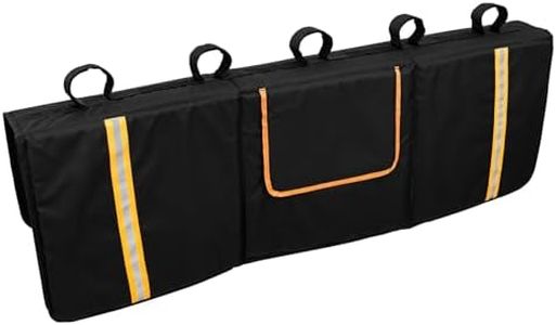ZFLYCANP 53inch Oxford Cloth Truck Bike Tailgate Pads, Easy to Install Bicycle Rack Cover, Mountain Bike Tailgate Mat with Reflective Strip and Tool Pockets for Secure Transport