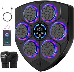 TGLLM Music Boxing Machine, Wall Mounted Boxing Machine with Gloves, Smart Music Punching Target for Kids Adult, LED Electronic Boxing Workout Machine with 9 Modes & 9 Speeds