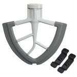 Flex Edge Beater for KitchenAid 4.5-5 Quart Tilt-Head Stand Mixers, Non-Stick Coated Blade Beater with Both-Sides Flexible Silicone Edges Bowl Scraper, Mixer Accessories Paddle Attachment