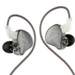 KZ EDC PRO IEM Wired Earphone, HiFi Dynamic Driver (DD) IEM, High-Functioning Silver-Plated OFC Cable, 0.75mm Detachable Cable, 3.5mm Plug for Audiophiles & Musicians. (Black)