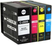 TopBanana's - PGI-2600XL PGI2600XL (Pack of 4-1BK + 1C + 1Y + 1M) Replacement Ink Cartridge for Canon Printers MB5460, MB5360, Maxify MB5160 Office, MB5060, IB4060