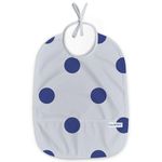 Nombear ® Sleeveless Baby Weaning Bib - Waterproof Baby Bibs 6-12 Months for Baby Led Weaning, Sleeveless Baby Feeding Bibs, Toddler Bib, Baby Food Bibs, Baby Apron, 1-Pack, Dotty Blue