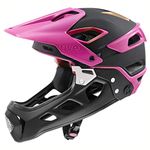 uvex Jakkyl hde 2.0 - Secure Mountain Bike Helmet for Men & Women - Optimal Fit - Removable Chinguard - Future Black Matt - 56-61 cm