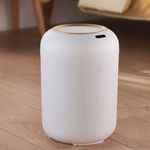 Smart Sensor Wastebasket, Technology Sensor Automatic Trash Bin, Technology Water Proof Trash Covered Garbage, Hygienic Plastic Trash Can for Bedroom, Bathroom, Kitchen (White)