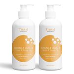 Terrai Moisturising After Bath & Body Oil | Rich Almond Oil, Vanilla Oil, Jojoba Oil & Avocado Oil | Body Massage Oil | Non-Sticky and Fast Absorbing | Long Lasting Vaniila Fragrance | All Skin Types, 200ml (Pack of 2)