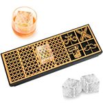 Kamehame Ice Cube Stamp Tray Ice Design Tray Clear Ice Cube Stamp Craft Modern Ice Moulds Bartender Accessories for Cocktails, Whiskey, Bourbon - Patterns