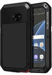 Galaxy S7 Case, Seacosmo Full Body Military Rugged Heavy Duty Aluminum Shockproof Dual Layer Bumper Cover with Built-in Screen Protector for Samsung Galaxy S7, Black