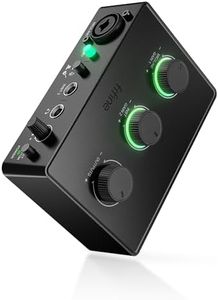 FIFINE PC Audio Mixer for Recording Music, USB Interface for Streaming and Podcasting with XLR, Monitor, 48V Phantom Power, Gain Knob, for Instrument Guitar/Video Content Creation/Vocal-Ampli 1