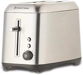 Russell Hobbs RHT82BRU Carlton 2 Slice Toaster, Wide Slots, 7 Browning Controls, Defrost, Cancel & Reheat Functions, Chrome