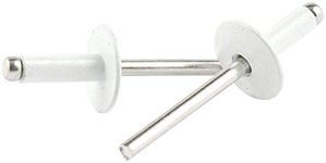 Allstar ALL18158 White 1/4 to 3/8 Grip Range Large Head Rivet with Aluminum Mandrel by Allstar