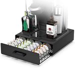 ZECENN Storage Drawer for Bartesian Pods, Cocktail Pod Holder for Bartesian Capsules Compatible with Bev by BLACK+DECKER Cocktail Machine, Hold 36 Pods, Countertop Organizer Bar Accessories- Black