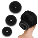 TEMPERIA Hair Donut Bun Maker for Women & Girls - Puff Juda Bun Shaper - Hair Accessories for Women - Pack of 3 (Small, Medium & Large)