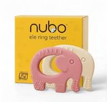Nubokind Silicone Baby Teether Ring Set | BIS Certified Multi-Textured Soft Chew Toy for Newborn | for 3, 6, 9, 12 Months + BPA Free Teether | Molar Relief Easy Grip | Safe Made in India | Pack of 2