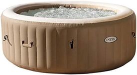 INTEX 28425E PureSpa Bubble Massage, Inflatable Spa Set, Tan, 4-Person