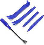 Auto Trim Removal Tool Kit, 5PCS Car Interior Door Panel Clip Fastener Removal Set, No Scratch and No Marring Plastic Pry Tool Kit for Vehicle Dash Radio Audio Installer