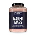 Naked Nutrition- Naked Strawberry Mass - 1500 Calories, 50g Protein, Nothing Artificial - Strawberry Flavored Weight Gain Product