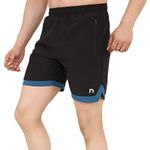 NEVER LOSE Men's Cycling Shorts (NLSH2015-L_Black_Large)