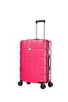 ATX Luggage 24" Medium Suitcase Super Lightweight Durable ABS Hard Shell Suitcase with 4 Dual Spinner Wheels and Built-in TSA Lock (Hot Pink, 65 Liter)