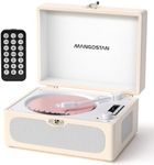 Vintage Suitcase Portable CD Player with Bluetooth Out & Input, Rechargeable Battery, Cute Retro Desktop CD Player for Home with Speakers Support USB/AUX/Headphone Mode, Remote Control, Cream White…