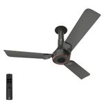 NNEX Glyde A70 BLDC 1200 mm | BEE 5 star Rated Premium Ceiling Fan with Remote | 20% Higher Air Thrust* | Airfluence™ Al Blades | Adjustable Downrod | 2-Yr Warranty | 5-Yr Motor Warranty| Granite Grey