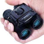 USCAMEL® Folding Pocket Binoculars Compact Travel Mini Telescope HD Bak4 Optics Lenes Easy Focus Colour Black