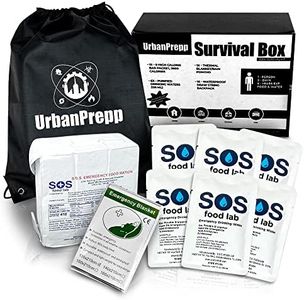 UrbanPrepp 72 Hour Survival Box - 1 Person Emergency Food, Water, Thermal Blanket, Emergency Rations for Floods, Blackout, Earthquake, Car, Work, School (UrbanPrepp Essential 72 Hour Survival Box)