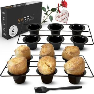 EVODAE® 2PCS Nonstick Popover Pans - Pro-Grade