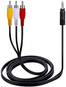 TV Lead for Sony Handycam Camcorder - AV / AUDIO VIDEO Connecting Cable - For CCD-TR, CCD-TRV, DCR-DVD, DCR-HC, DCR-PC, DCR-PJ, DCR-SR, DCR-SX, DCR-TR, DCR-TRV, DSC, DSR-PDX, GV-D, HDR-FX series -