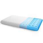 Frido Ultimate Sleep Pillow, Orthopedic Grade Gel Memory Foam for Neck & Shoulder Pain Relief, includes Bamboo Pillow Cover, King Size - 2 Inch Height, Pack of 1, White