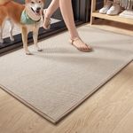 Color&Geometry Small Door Mats Indoor 17"x29"- Anti Slip, Absorbent, Thin, Trap Dirt, Washable, Easy Clean Inside Doormat Rug for House Entrance/Entryway/Entry Floor, Khaki (Rolled-up NO Creases)