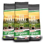 Der-Franz Espresso organic Coffee, whole bean, 3 x 500 g