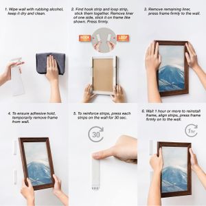 XL Picture Hanging Strips, 32 Pairs – Heavy Duty Wall Mounting