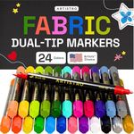 ARTISTRO 24 Dual-Tip Fabric Markers