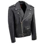 Milwaukee Leather Boys' Basic Motorcycle Jacket (Youth) (Black, Size 30)