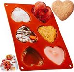 RYCORE Heart Silicone Molds for Baking - Perfect for Creating Mini Heart-Shaped Cakes, Chocolates, and More - Easy to Use and Clean [1 Pack Brick]