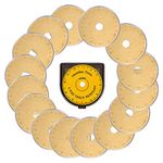 HEADLEY TOOLS Titanium Coated 45mm Rotary Cutter Blades 15 Pack Fits Olfa, Fiskars, Replacement Rotary Blade for Arts Crafts Quilting Scrapbooking Sewing, Sharp and Durable