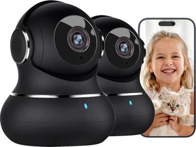 litokam 2K Indoor Camera, 360 Pan/Tilt Home Security Camera with Motion Detection, Pet Camera with Phone App, Baby Monitor with Night Version, WiFi Camera-Two Way Audio, Work with Alexa, 2 Pack