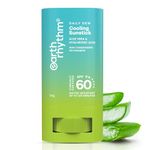 Earth Rhythm Daily Dew Cooling Sunstick SPF 60 PA ++++ with Hyaluronic Acid & Aloe Vera, In Vivo Tested