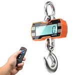 4000lbs 2000kg Industrial Hanging Scale, Aluminum Alloy Crane Scale, Rechargeable Heavy Duty Crane Scale with Large LED Display & Remote Control