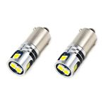 SageSunny 2PCS BA9S 53 T4W LED Bulb 12V 5SMD 3030 Chips White for Car Map Light Side Marker Light Turn Signal Light Reverse Light License Plate Light