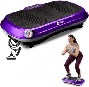 LifePro Vibration Plate Exercise Machine Purple- Whole Body Workout Vibration Fitness Platform w/ Loop Bands - Home Training Equipment - Remote, Balance Straps, Videos & Manual